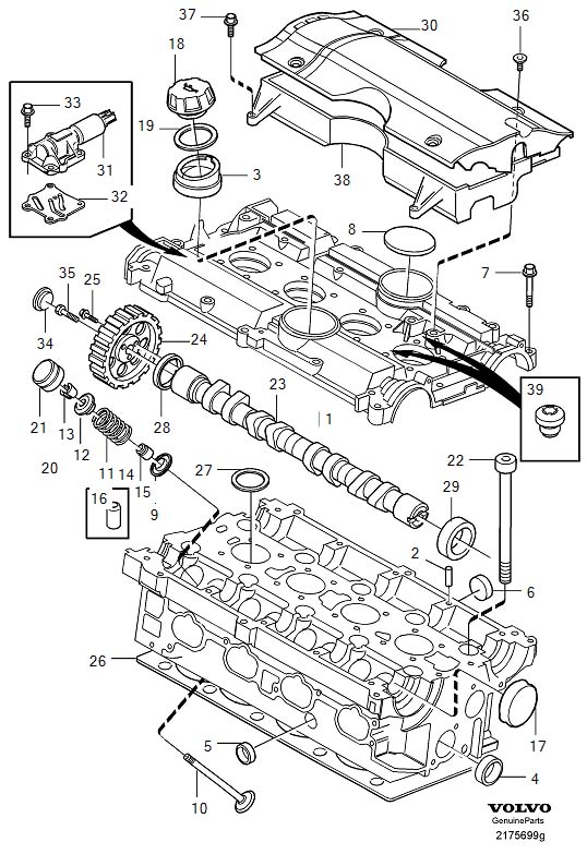 274344 - Volvo Kit. Cylinder Head. Engine 1818169. Valve Mechanism